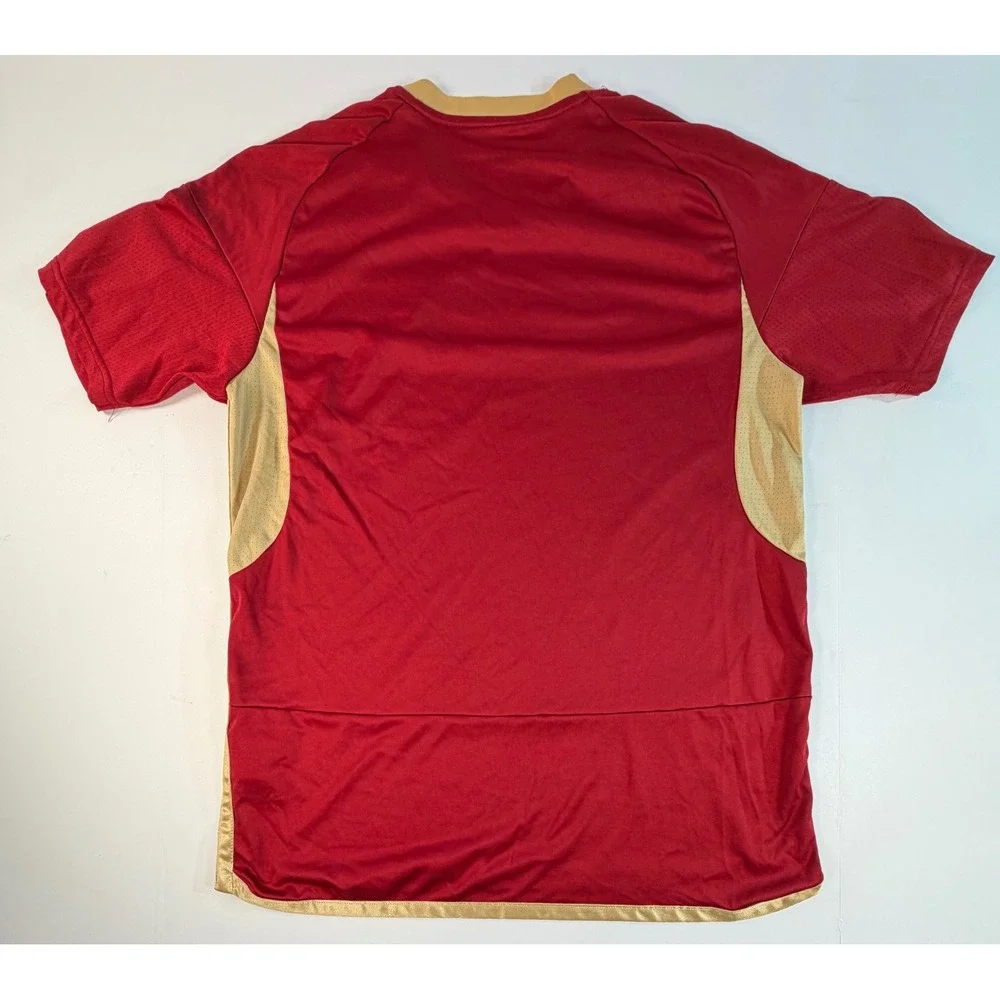 Adidas Venezuela 2024 Home Soccer Jersey Burgundy Gold Slim Fit Mens Large L